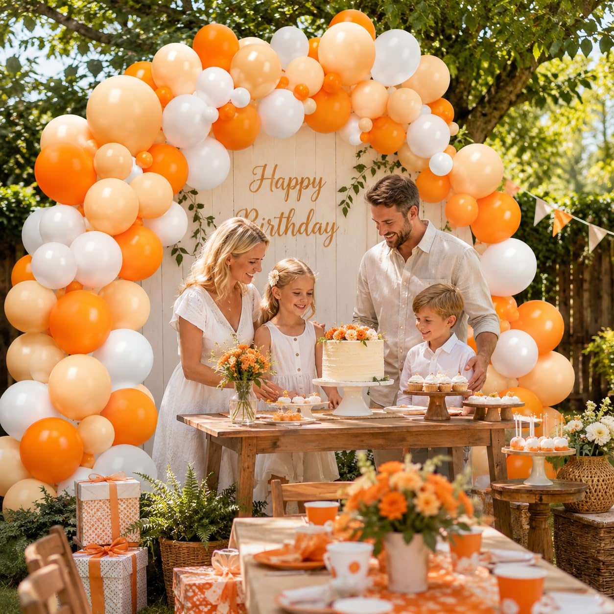 Zestaw girlandy balonowej, zestaw łuku, pomarańczowo-morelowy biały balon łuk, lateksowe balony do dekoracji urodzinowej, ślub, baby shower, zaręczyny, DIY, balony hula, obręcz, dekoracja łuku, artykuły imprezowe