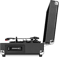 Vista 3 de Victrola Journey+ Cassette – 3-Speed Bluetooth Suitcase Turntable with Built-In Speakers, Cassette Player & Vinyl Stream Technology, RCA Output &