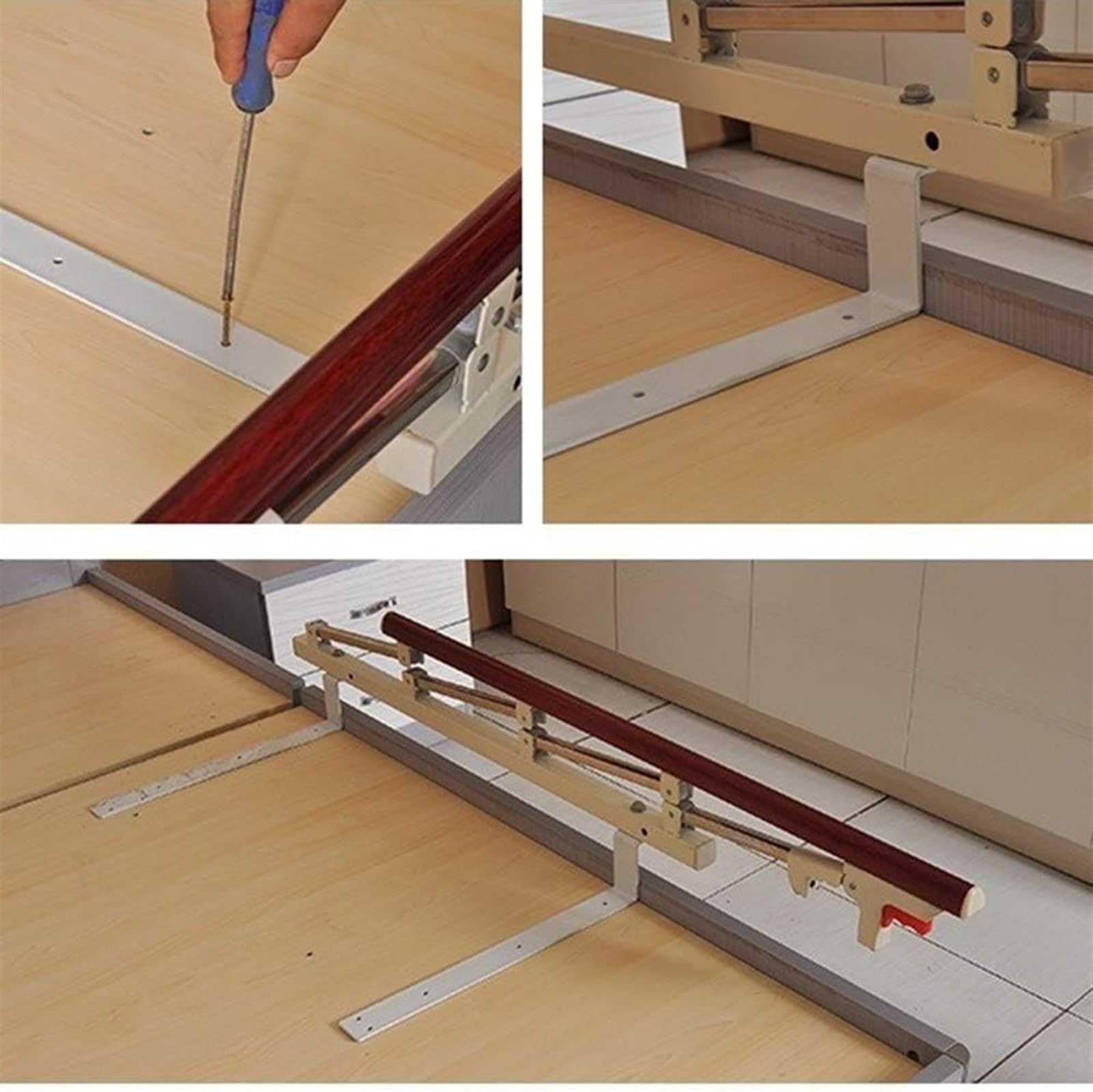 Protector de riel de cama, protector lateral de seguridad plegable para ancianos, barandilla de cama de metal con mango de asistencia, barandilla de cama para seguridad y apoyo