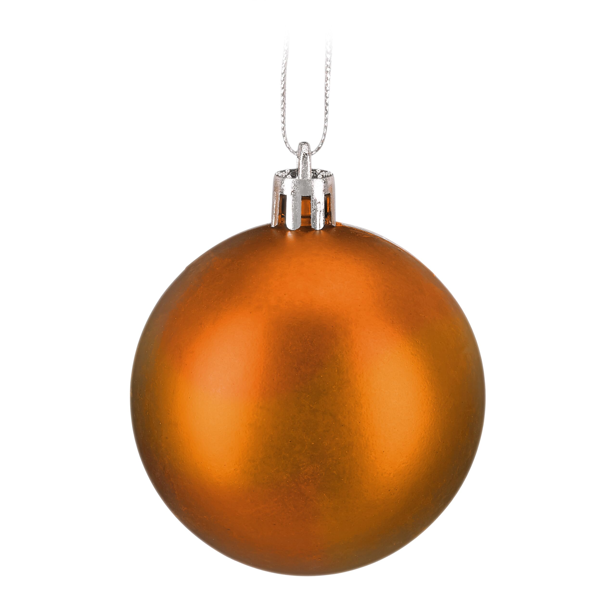 Relaxdays 150x Boules de Noël, Paillettes, Mates, Brillantes, déco Sapin, Plastique, diamètre 3, 4 et 6 cm, Orange