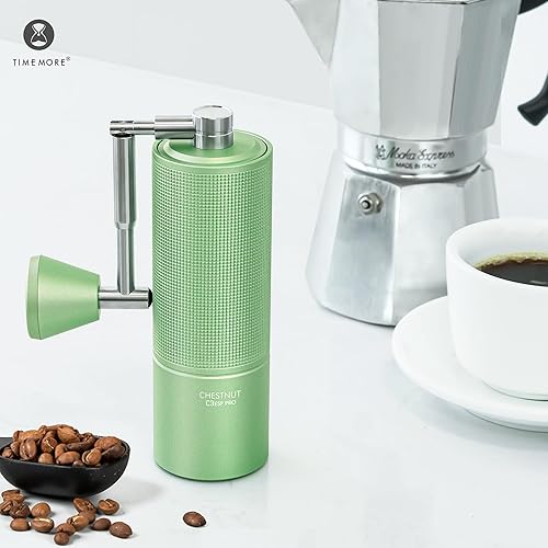 Miniatura 6 de TIMEMORE Chestnut C3 ESP Pro - Molinillo de café manual de acero inoxidable S2C con mango plegable, ajuste de molienda ajustable para expreso a