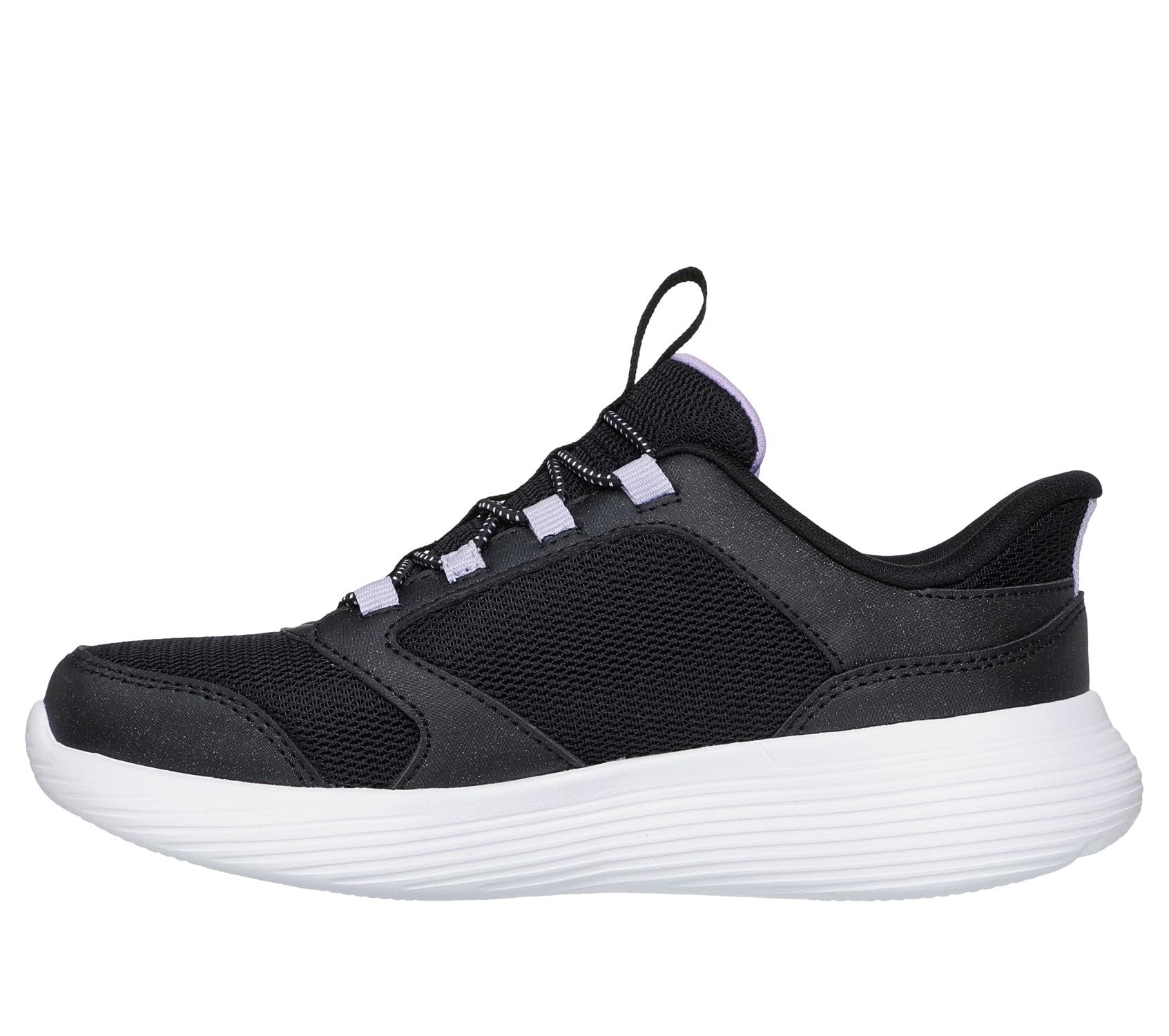 Skechers Niñas Go Run 400 V2 Tetra Speed Slip-In ENTRENADOR, Black Synthetic/Textile, 27.5 EU