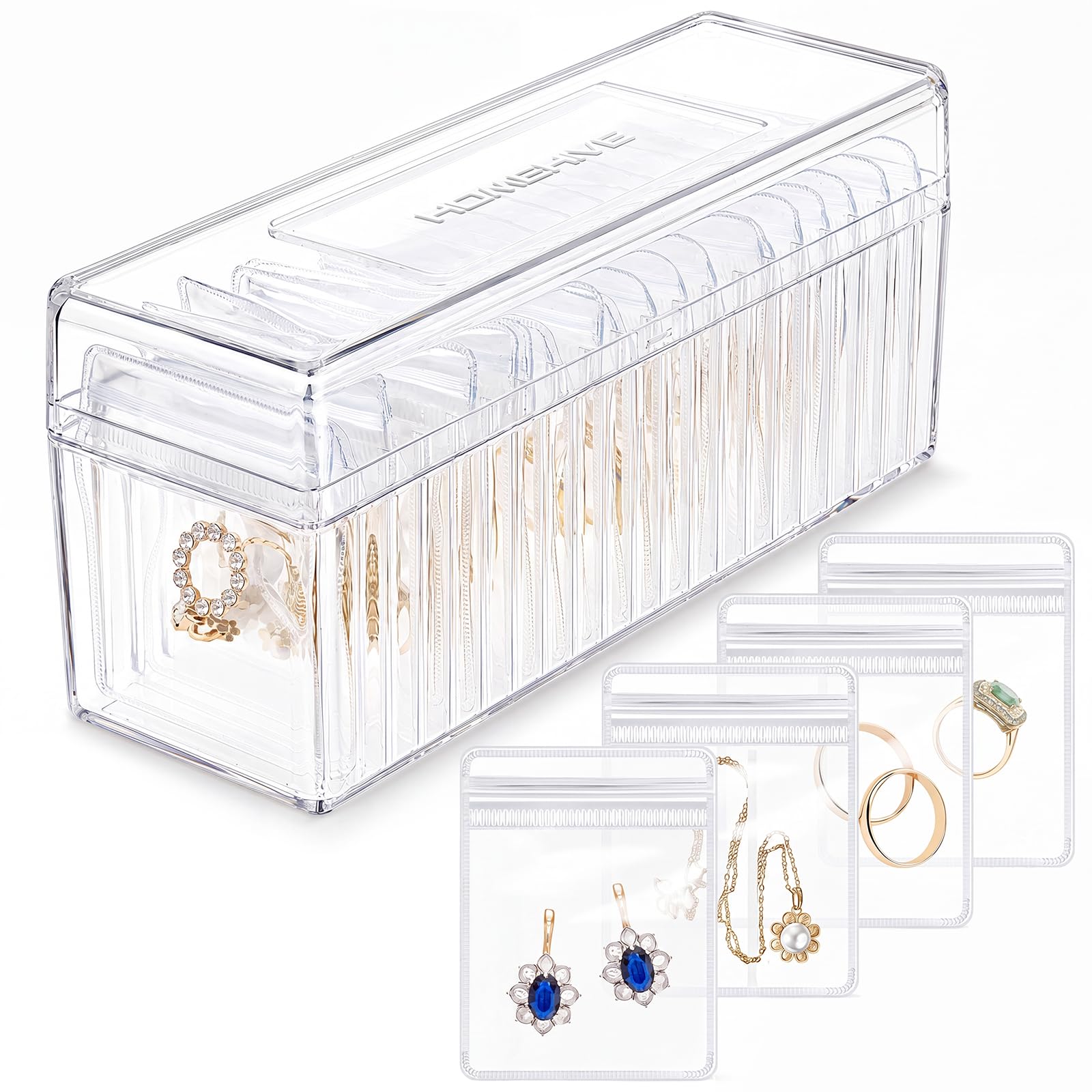 HOMEHIVE Acrylic Jewelry Box Organizer