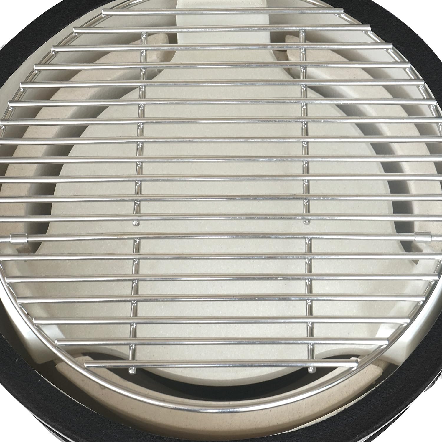 CREATE/BBQ KAMADO/Barbecue affumicatore in ceramica nero 16 pollici/Può arrostire, affumicare e cuocere, con regolatore di temperatura e due prese d’aria.