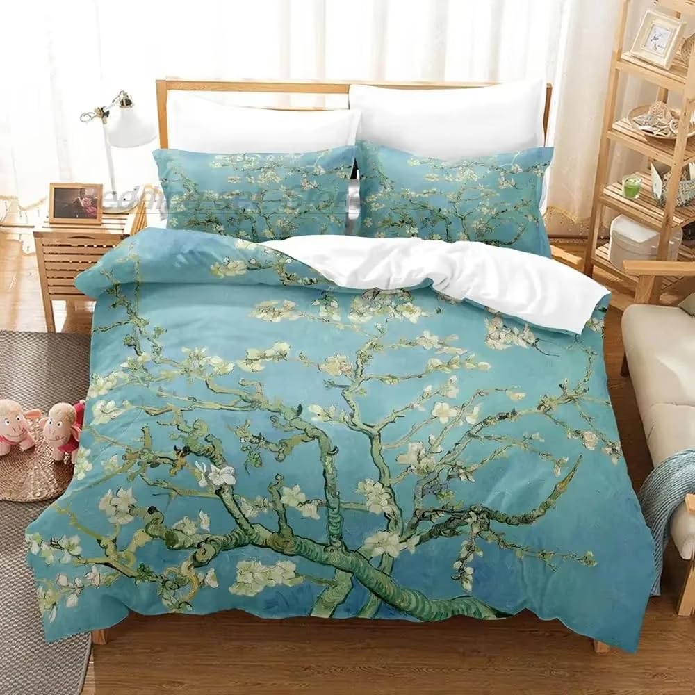 Ensemble de literie anti-pli style classique 3D pour literie Double et Queen Size