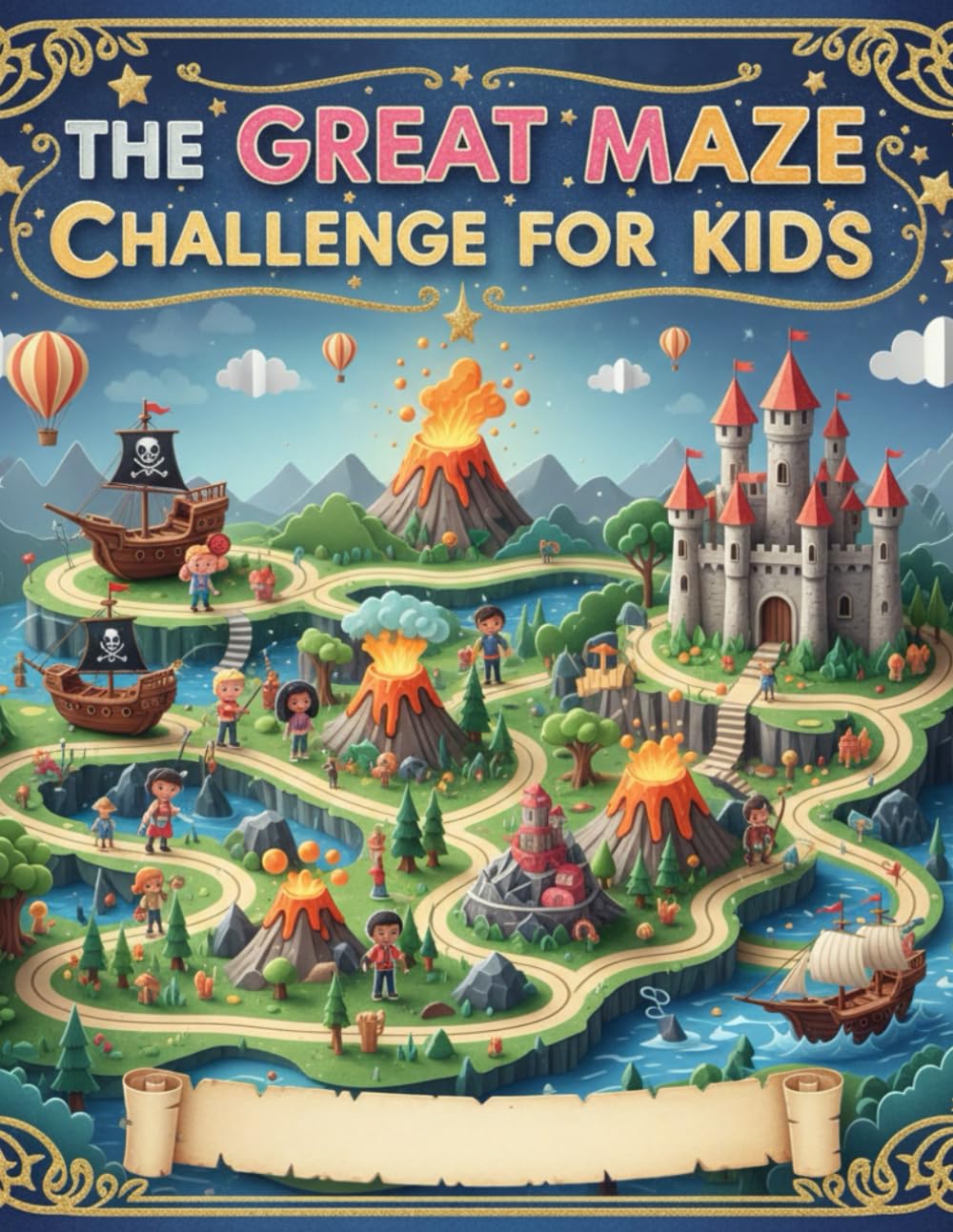 The GREAT Maze Challenge for Kids: A Fun and Educational Puzzle Book with 100+ Mazes: Simple, Medium, and Hard Challenges to Boost Logic Skills for Kids Ages 6-12.