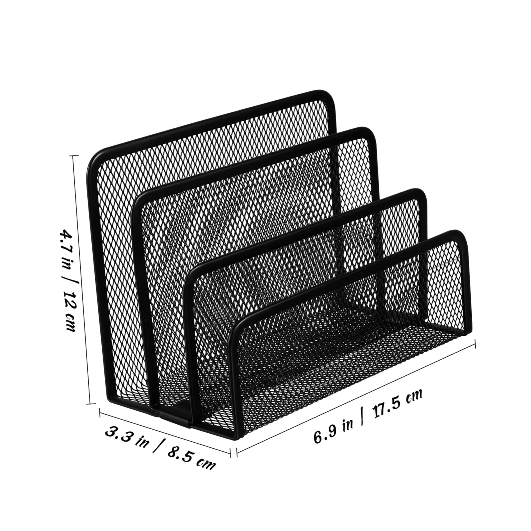 ARTIBETTER Desk File Holder 3-tier Letter Format Paper Organizer Metal Mesh Office Accessory Open Design