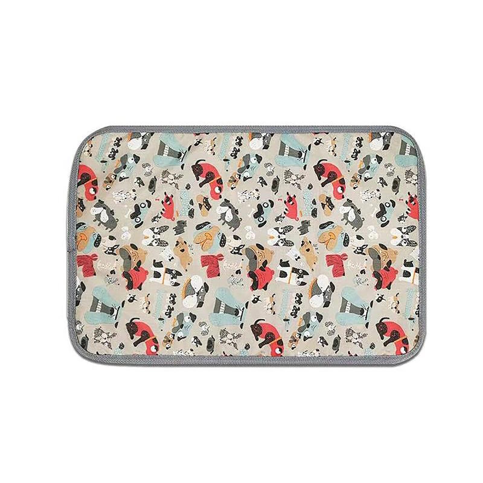Tapis chauffant pour animaux de compagnie gris taille M avec régulateur 3 niveaux