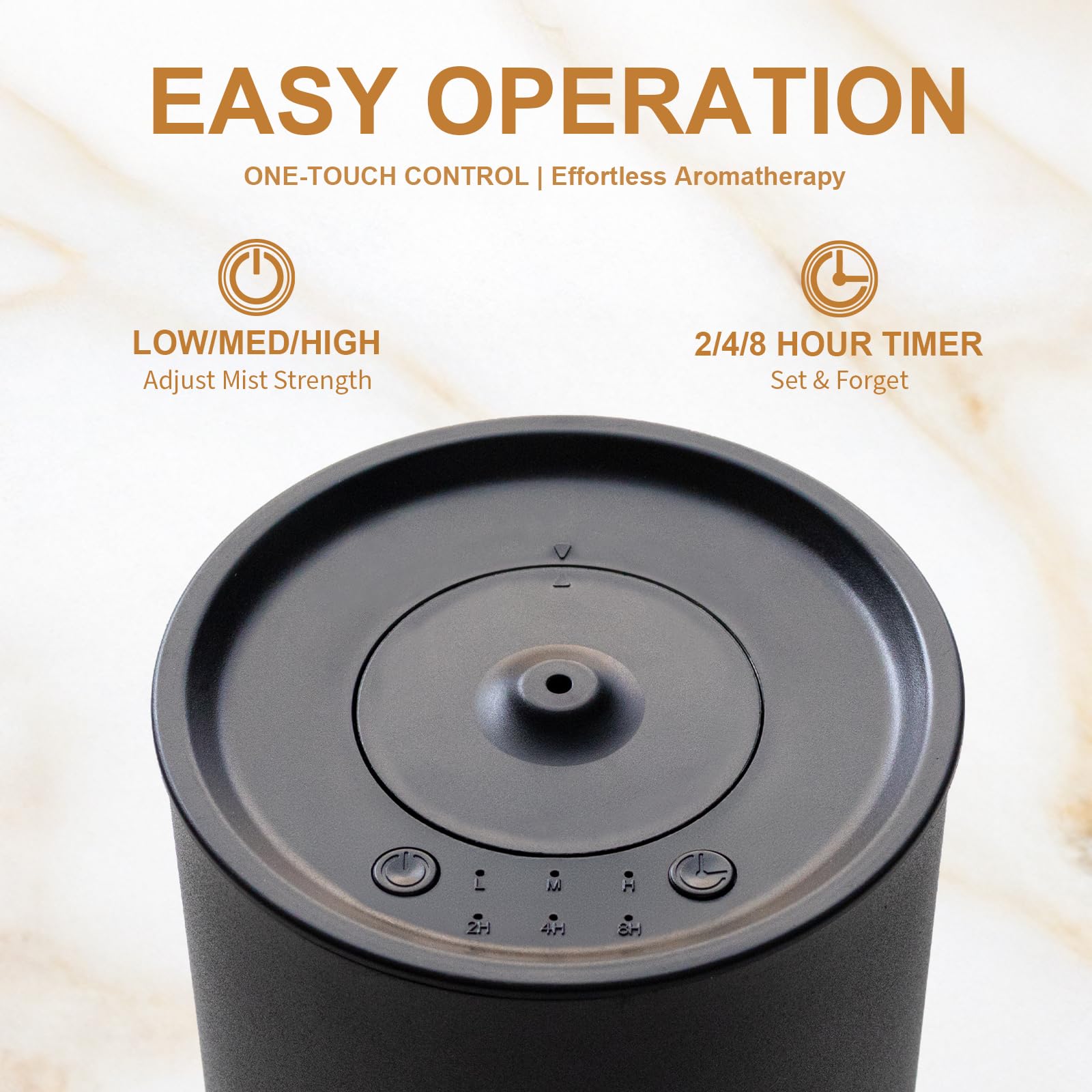 Victoria Aroma Diffuseur d'huiles essentielles sans eau (noir mat) | Machine à parfum d'air froid pour grandes pièces jusqu'à 1000 m², maison, bureau, hôtel, spa