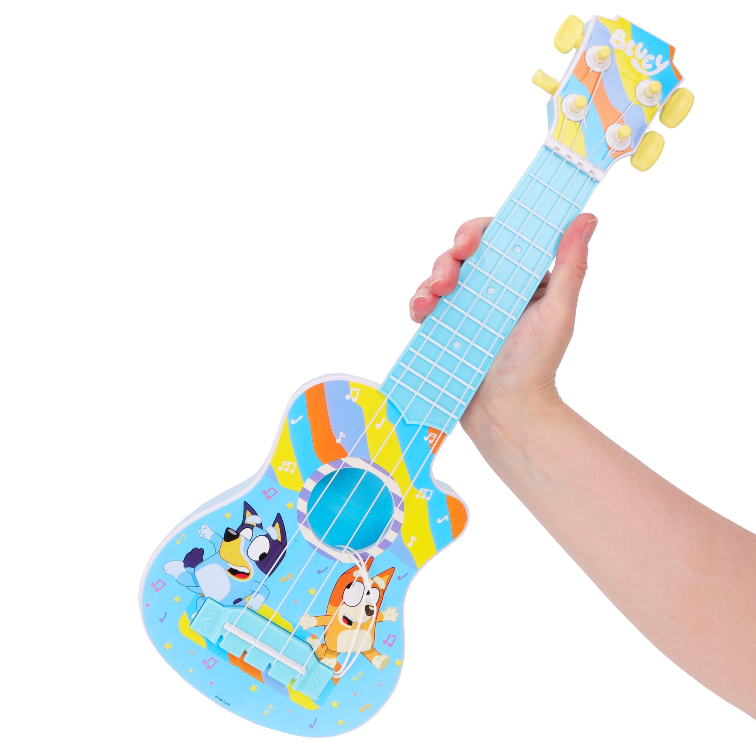 Toyland® 40 cm (16") Bluey La mia prima chitarra con plettro incorporato - Strumento musicale da accordare e suonare - Divertente giocattolo musicale per bambini - Età 3+