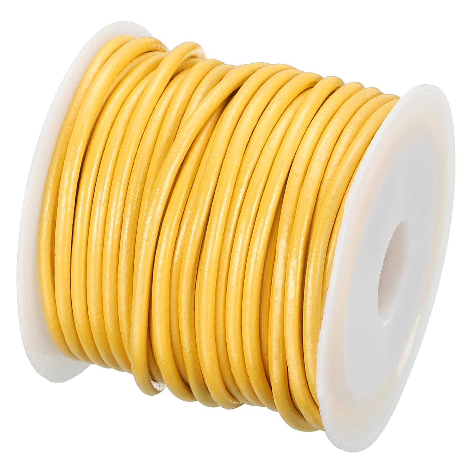 Cordón de cuero de vacuno de 2 mm oro, ideal para diseñar collares resistentes
