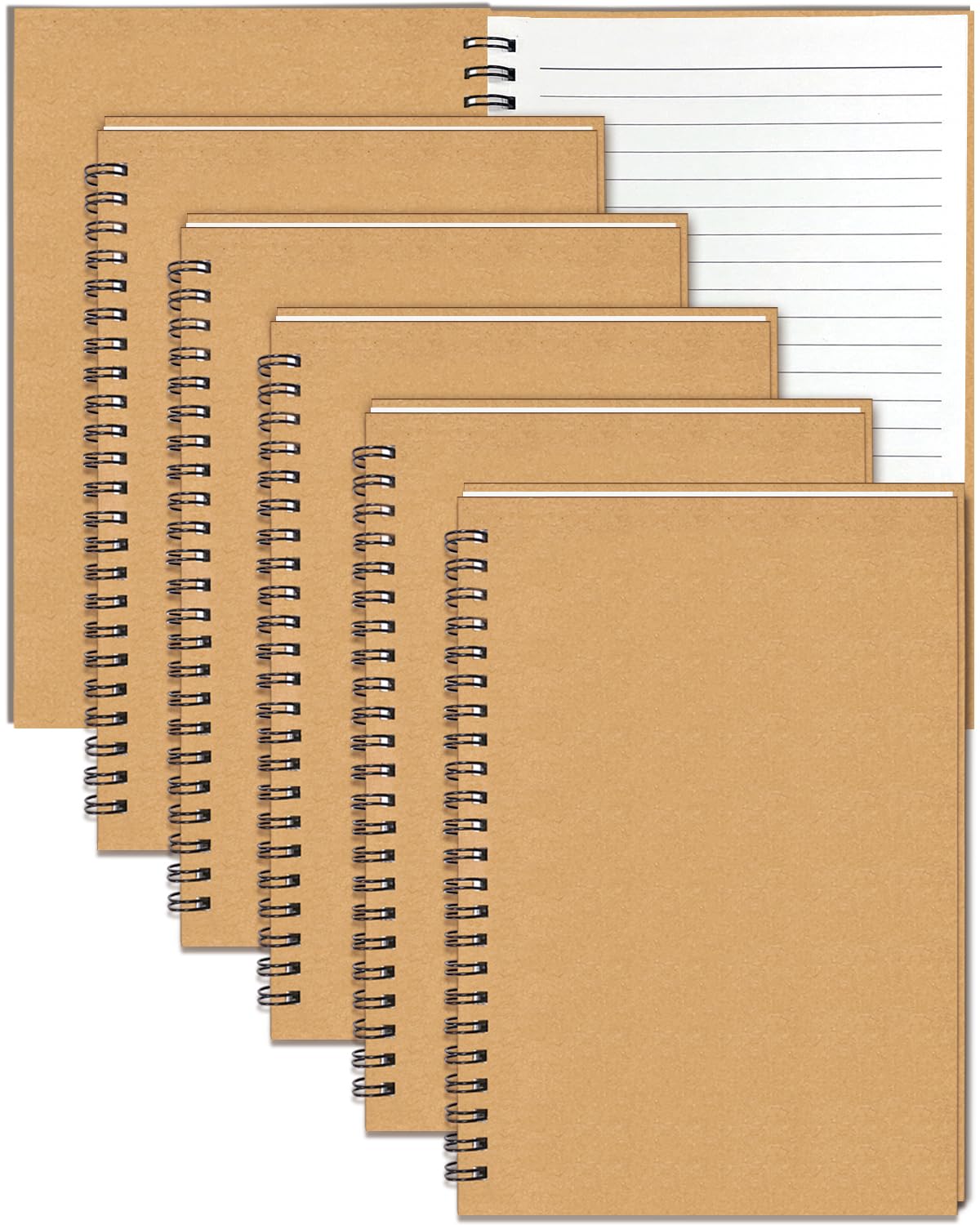 GINMLYDA 6 Pack Spiral Notebook A5