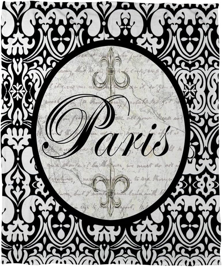 Manual Woodworkers & Weavers Coral Fleece Throw, 60 by 80-Inch, Paris Circle Damask