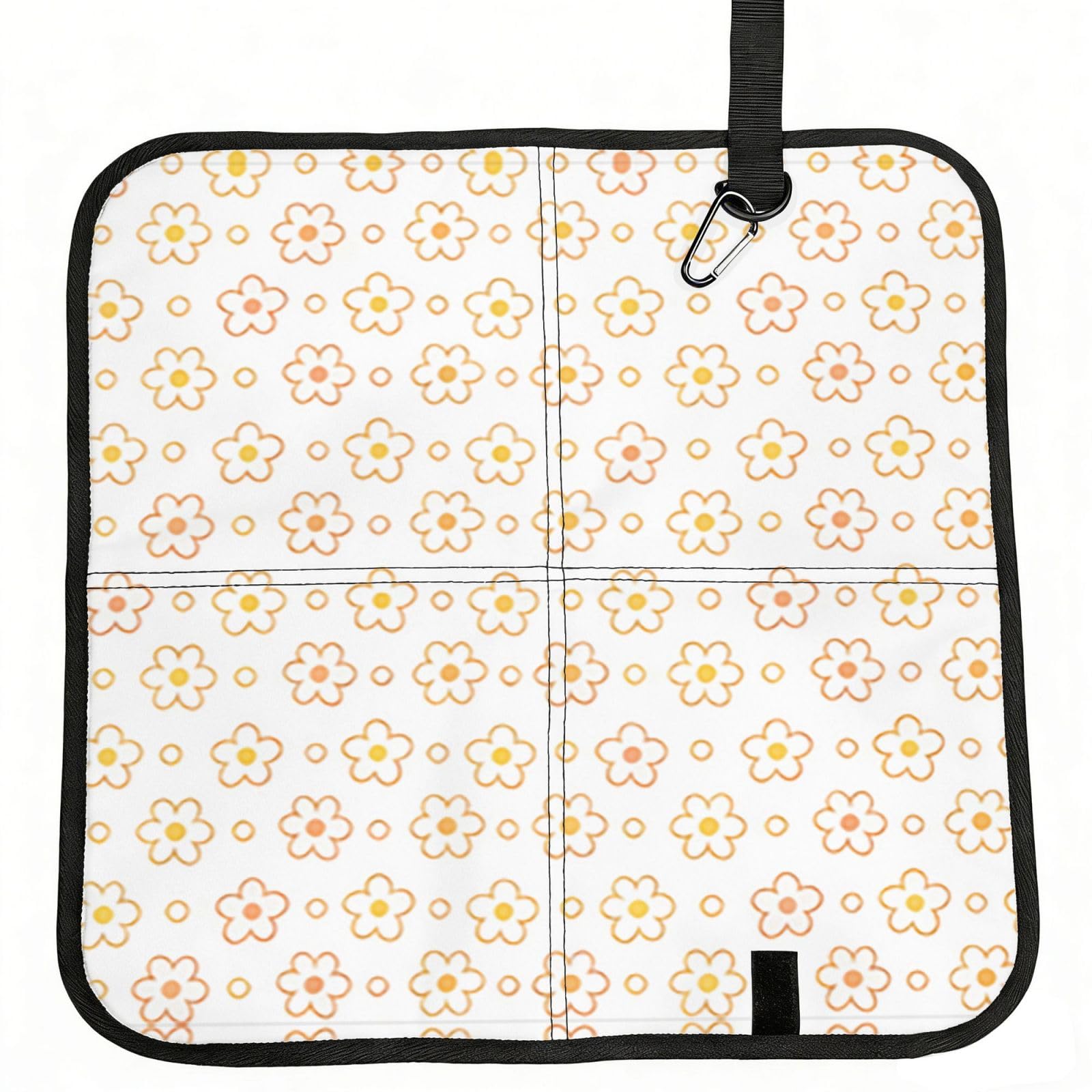 DUYIOKH Sunny Petals Print Foldable Portable Seat Cushion for World Cup Games, Camping and Outdoor Activities