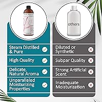 Vista 6 de Hidrosol de agua de rosas – 8 onzas y pulverizador – 100% natural puro vapor destilado búlgaro agua de rosas facial floral hidratante niebla