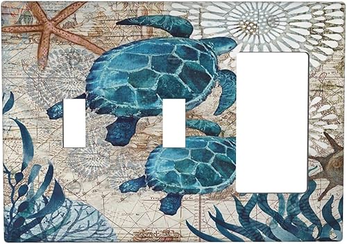 Miniatura 285 de Placa de pared dúplex de receptáculo de dispositivo de 1 gang de madera envejecida blanca gris con veta de tablón, cubierta de enchufe eléctrico de