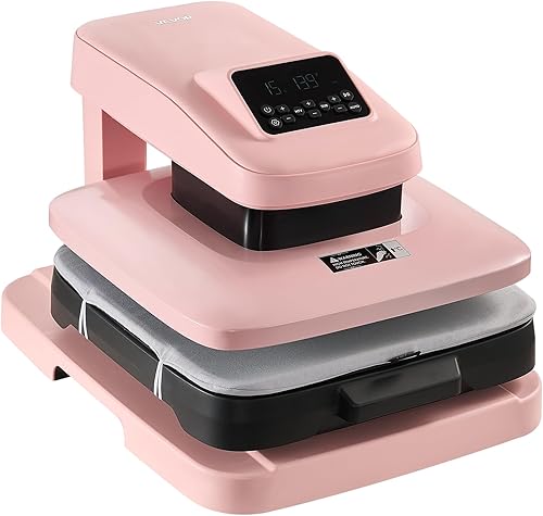 VEVOR Máquina automática de prensa de calor, 15 x 15 pulgadas, máquina de prensa de camisetas con liberación automática y presión ajustable,