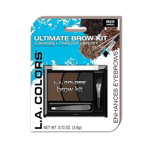 L.A. COLORS Kit perfecto para cejas (cardado), mediano CBK210A