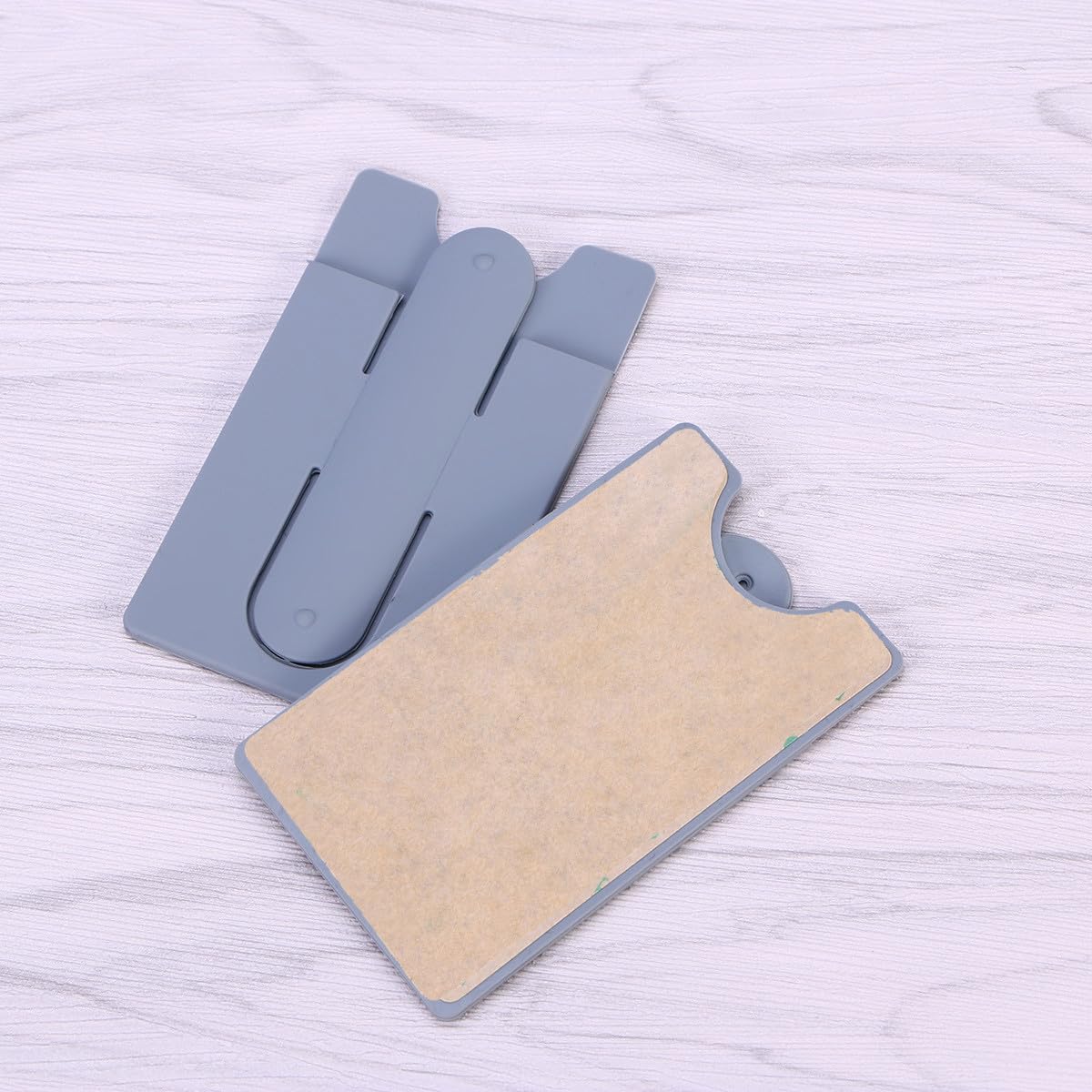 Artibetter 9pezzi Supporto Silicone Per Smartphone Con Portacarte Da Grigio Portafoglio Per Id Carte Di Credito e Contanti Con Base Stabilizzante Per Migliori Esperienze Di Visione