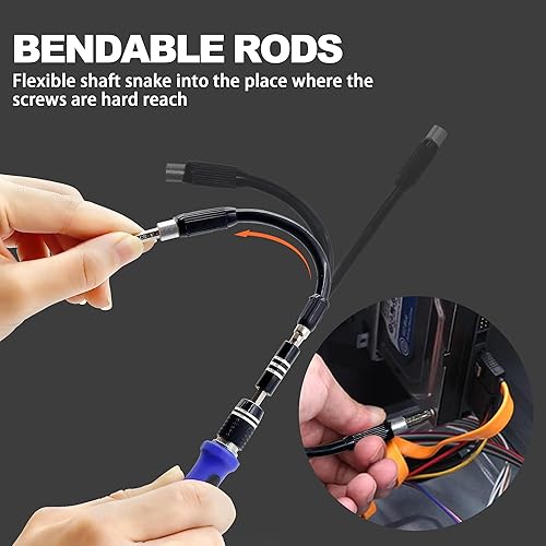 Miniatura 4 de DULIWO Juego de destornilladores de precisión, kit de herramientas de computadora de 142 piezas, juego de destornilladores magnéticos de 120 puntas,