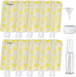 PACKISM Travel Containers for Liquids - 13 Pack Leak Proof 3oz TSA Approved Liquid Travel Pouches, Stand Up, Slim & Lightweight Design, Space Saving, Pack More Shampoo Conditioner Lotion Body Wash
