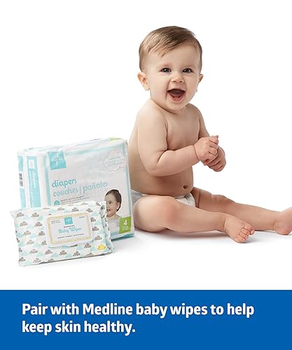 Miniatura 7 de Medline Pañales desechables de alta calidad, absorbentes y ultrasuaves para pieles delicadas, talla 6 (35+ libras), 200 unidades (8 paquetes de 25)