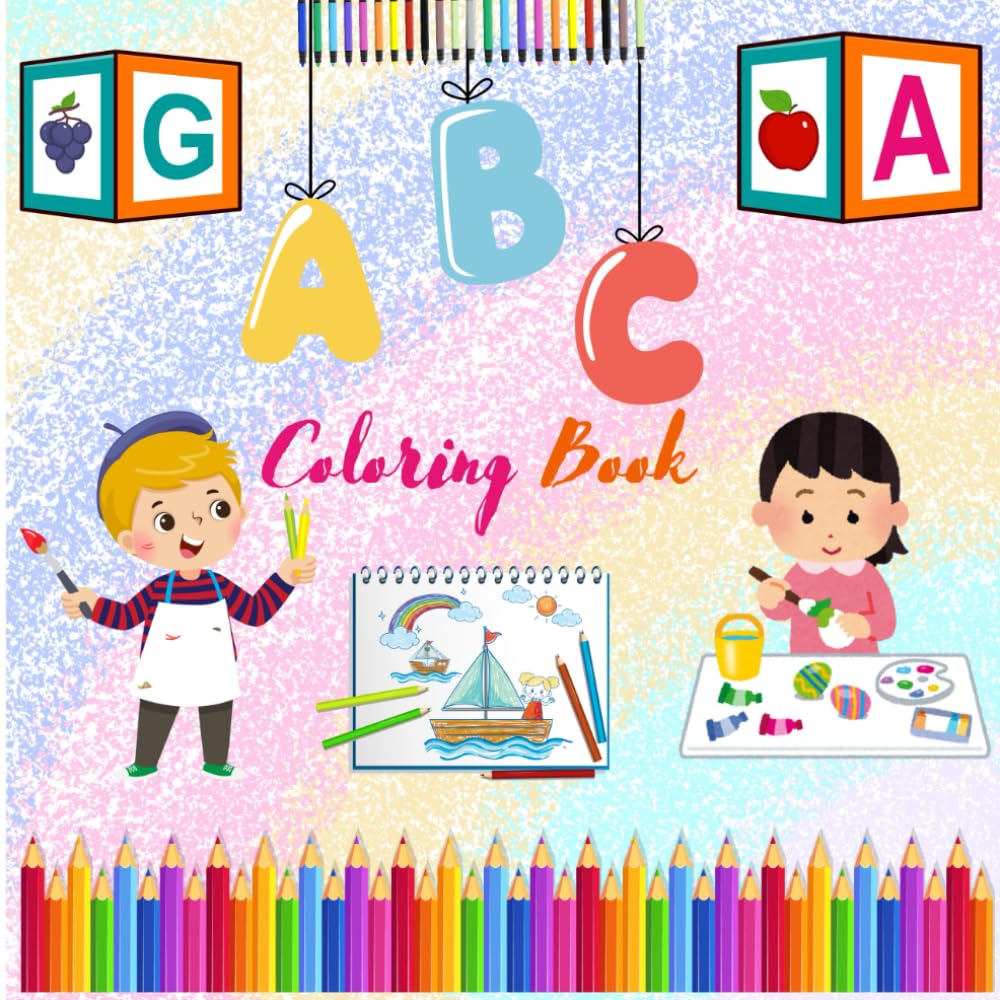 ABC Colouring Book: Fun Alphabet learning with pictures to colour