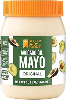 BetterBody Foods Avocado Oil Mayonnaise, Non-GMO Mayo Spread Made with Cage-Free Eggs, Paleo (15 Ounces)