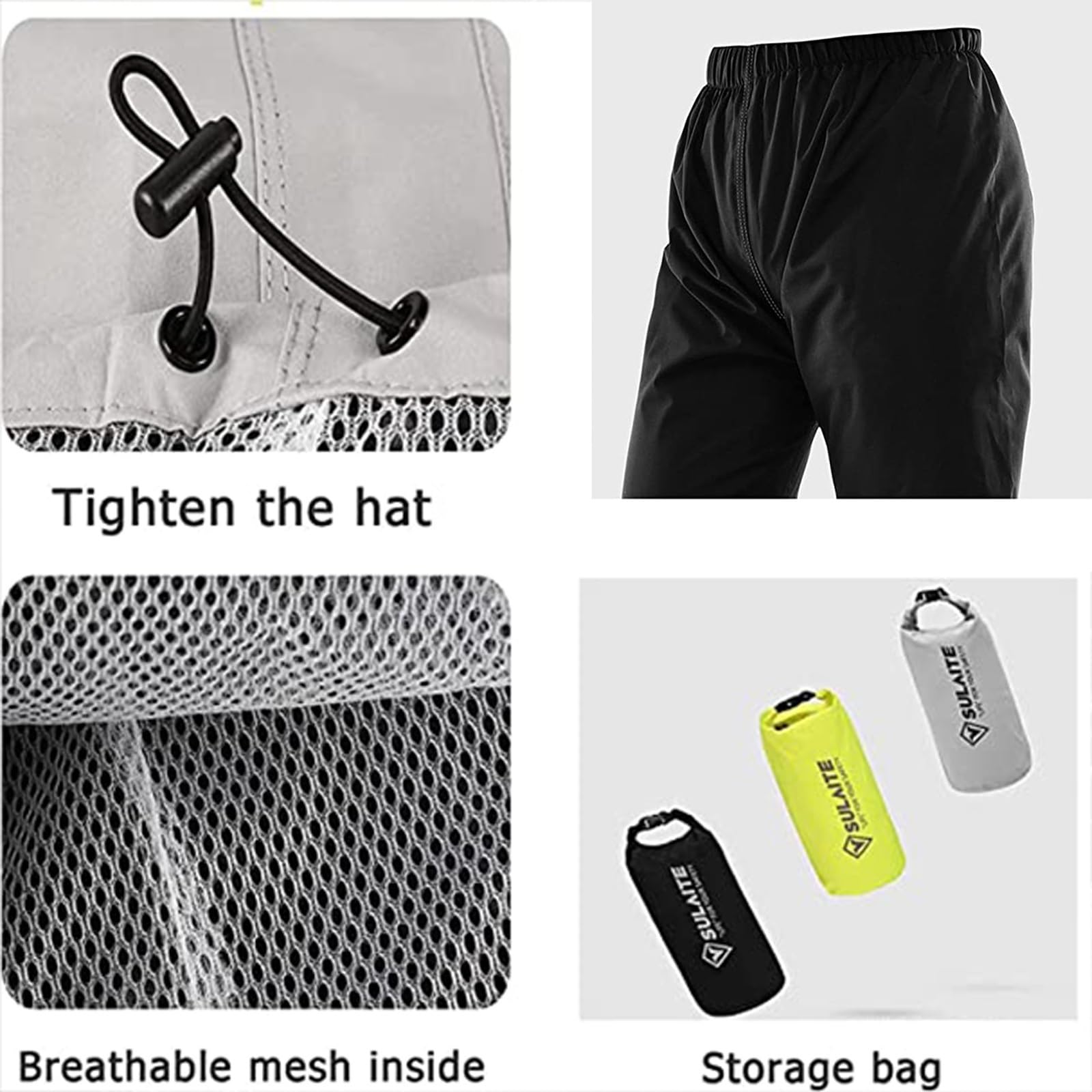 Regenanzug für Motorrad, 2-teilig, reflektierend, wasserdicht, atmungsaktiv, Set mit Jacke und Hose, für Erwachsene, Radsport
