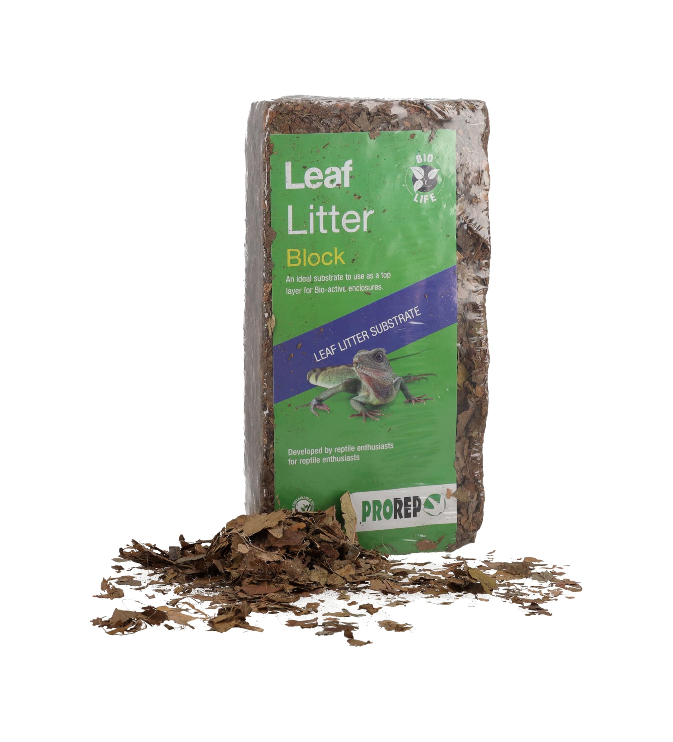 ProRep Leaf Litter Brick 500g | Reptile Substrate | Leaves for Bioactive Set Up and Isopods