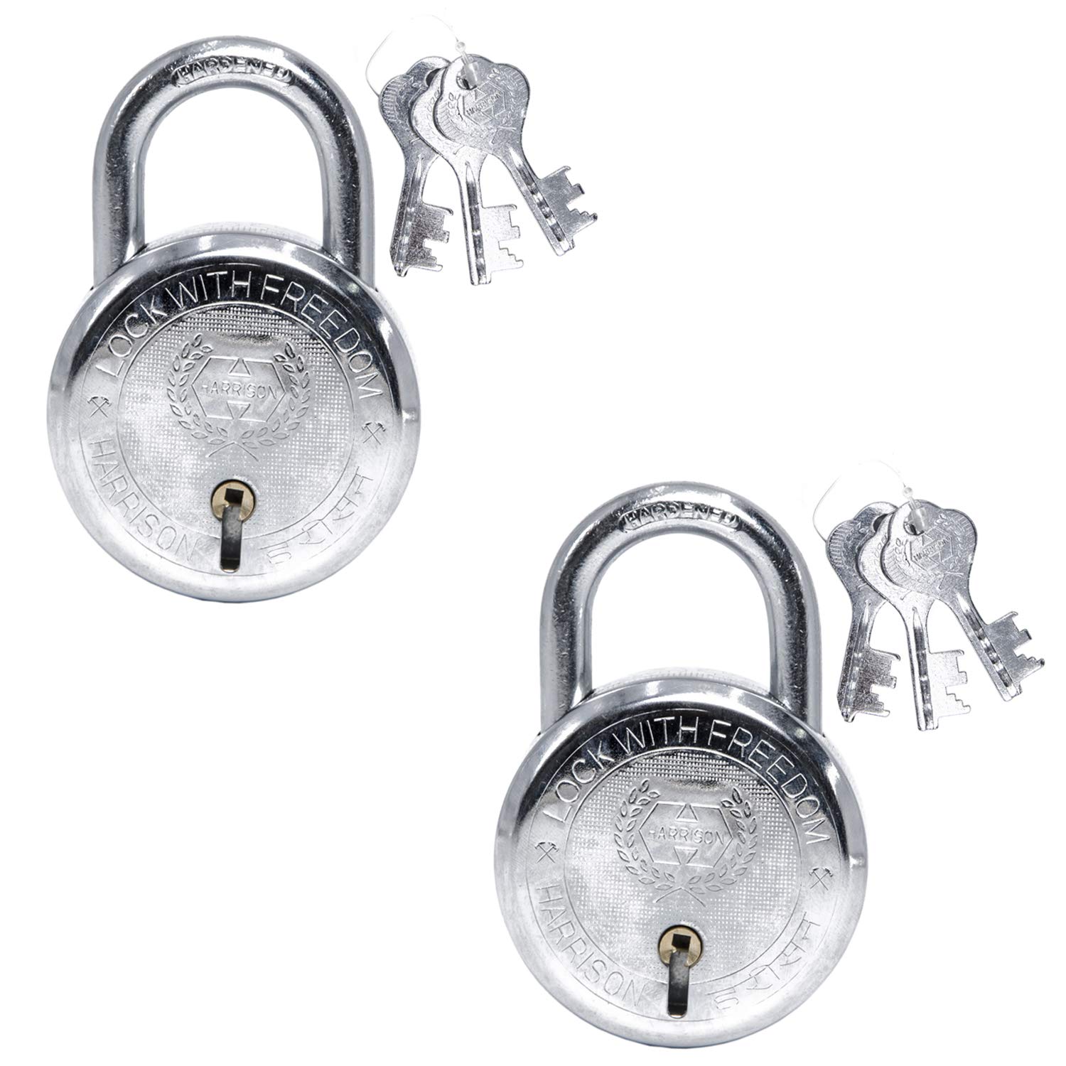 Harrison T-26 LITE/BCP-0532_PK 12 Steel 5 Levers Padlock with 3 Keys (Pack of 12), Silver | Padlock, Padlocks, Locks for Home, Locks for Main Door — Amazon image 4