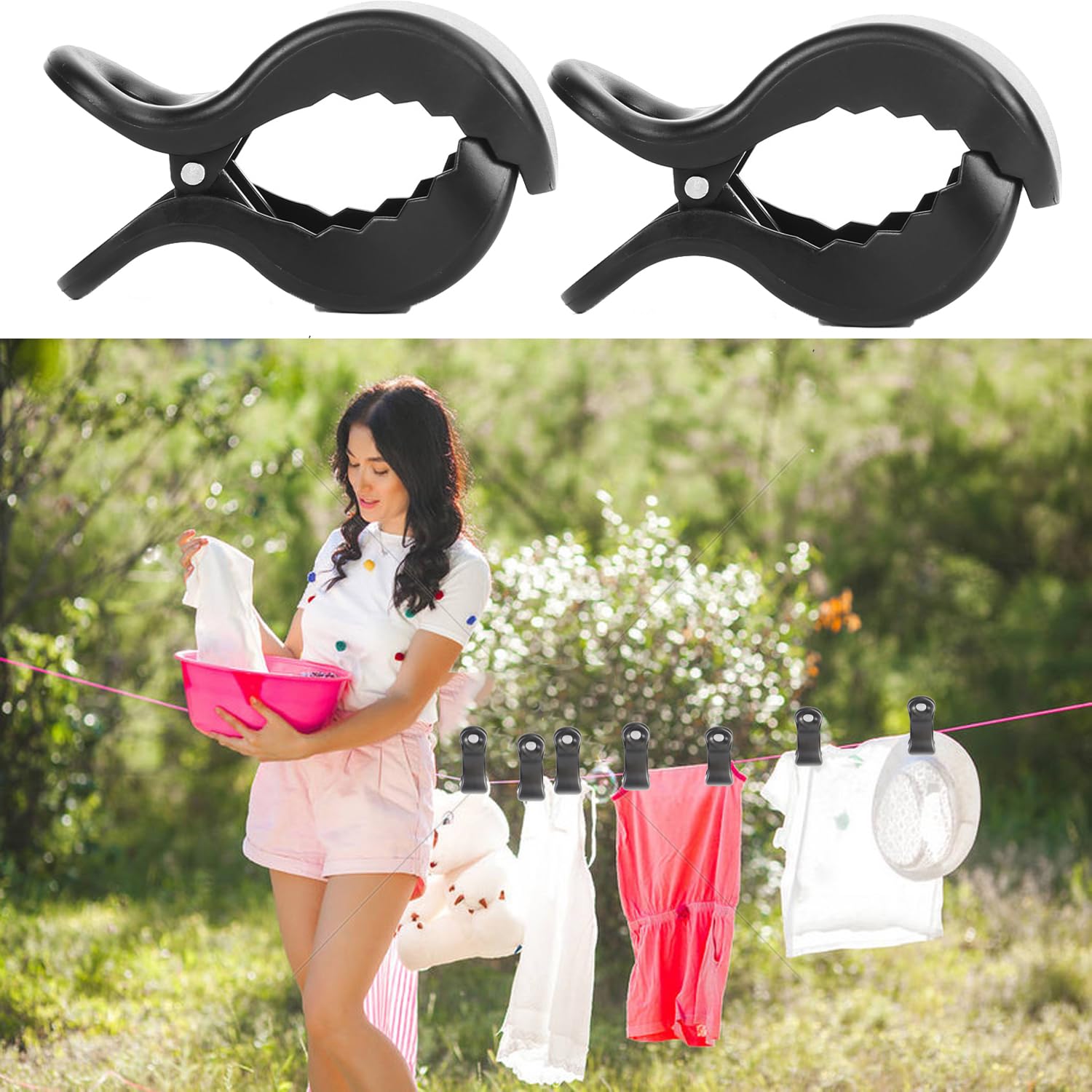 6 pinzas para cochecito para enganchar muselina y funda de asiento de juguetes, clips de manta, clip universal de plástico, cubierta de lactancia, soporte de juguetes para cochecito, abrazadera de