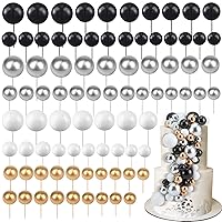 Vista 36 de 108 piezas de bolas para decoración de tarta, decoración de tarta de bricolaje, globos de espuma para cupcakes, para hornear tartas, aniversario