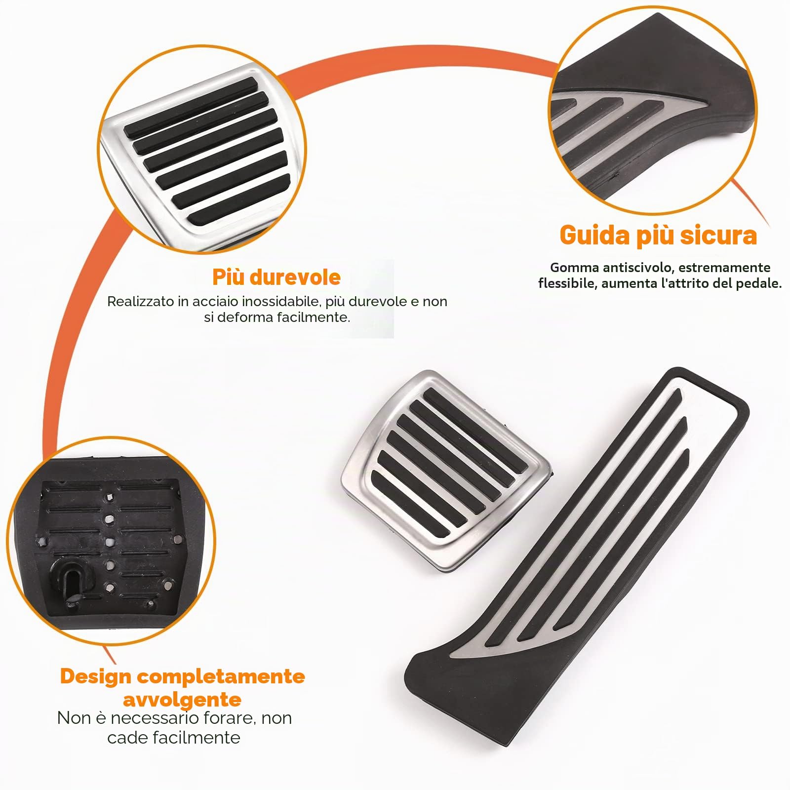 Coperture in Lega per Pedali di Frenata a Carburante per Auto, Accessori per Giulia Stelvio 2017 2018 2019