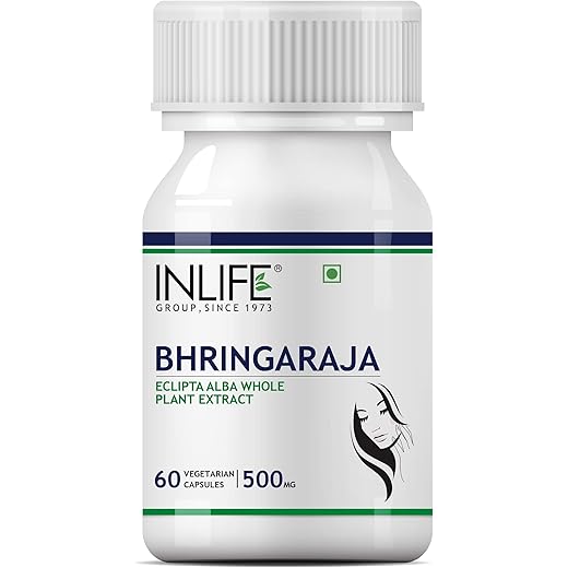 INLIFE Bhringraj Hair Health Capsules - 500mg 60 Caps