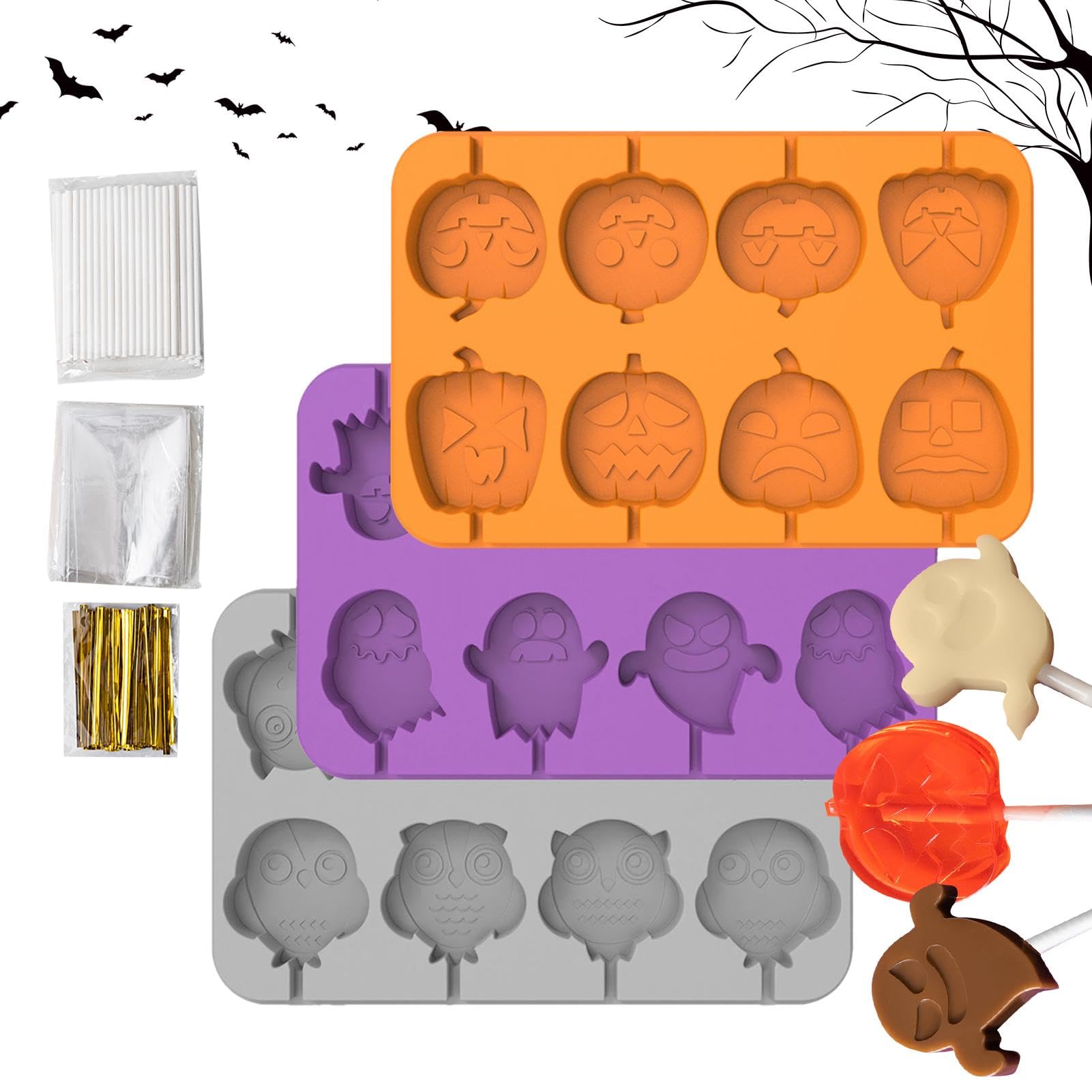 Moules à bonbons Halloween en silicone pour vos ateliers pâtisserie et fêtes terrifiantes
