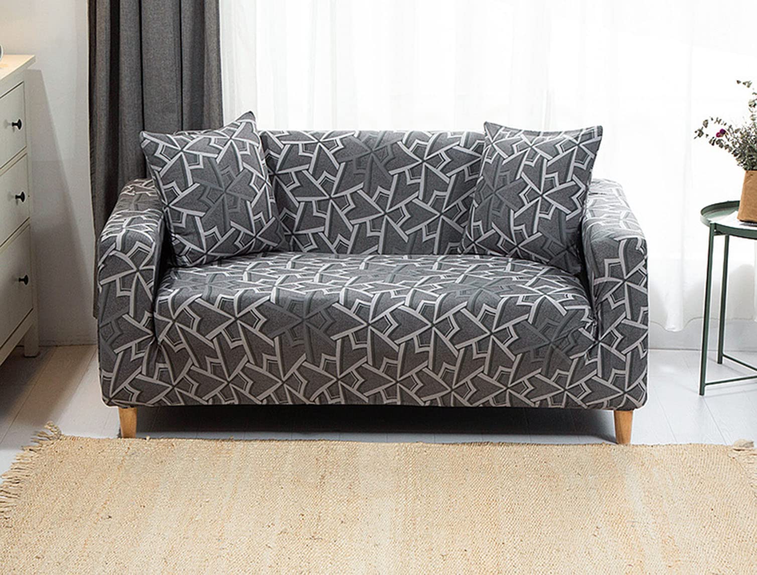 Housse de canapé extensible universelle au design moderne et épuré