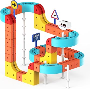 Electric Train Set for Kids, 3D Gravity-Defying Flexible Race Track Toy Set