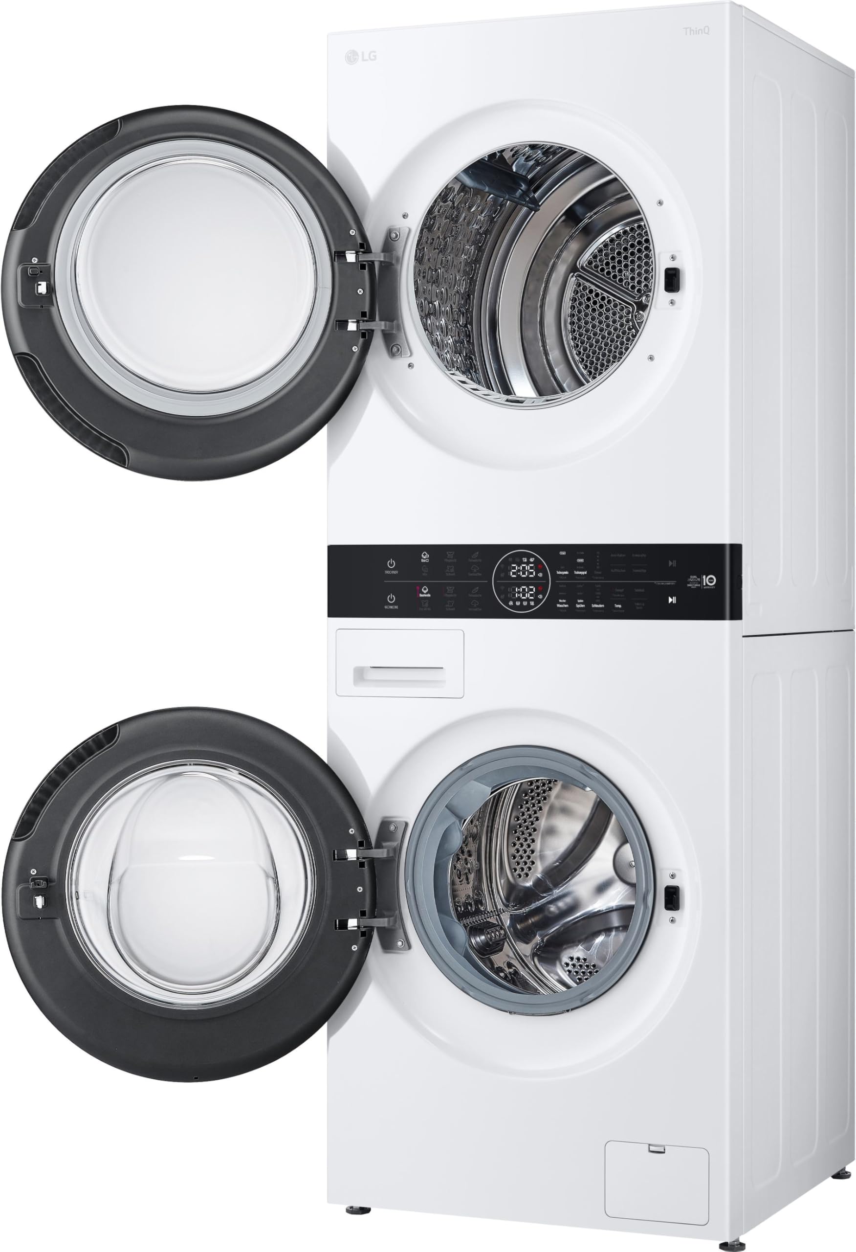LG WT1210WWF WashTower, Waschmaschine (12 kg, EEK A-10%) und Trockner (10 kg, EEK C) mit One-Touch-Display, TurboWash 360°, AI DD, Dual Inverter Wärmepumpe, Weiß