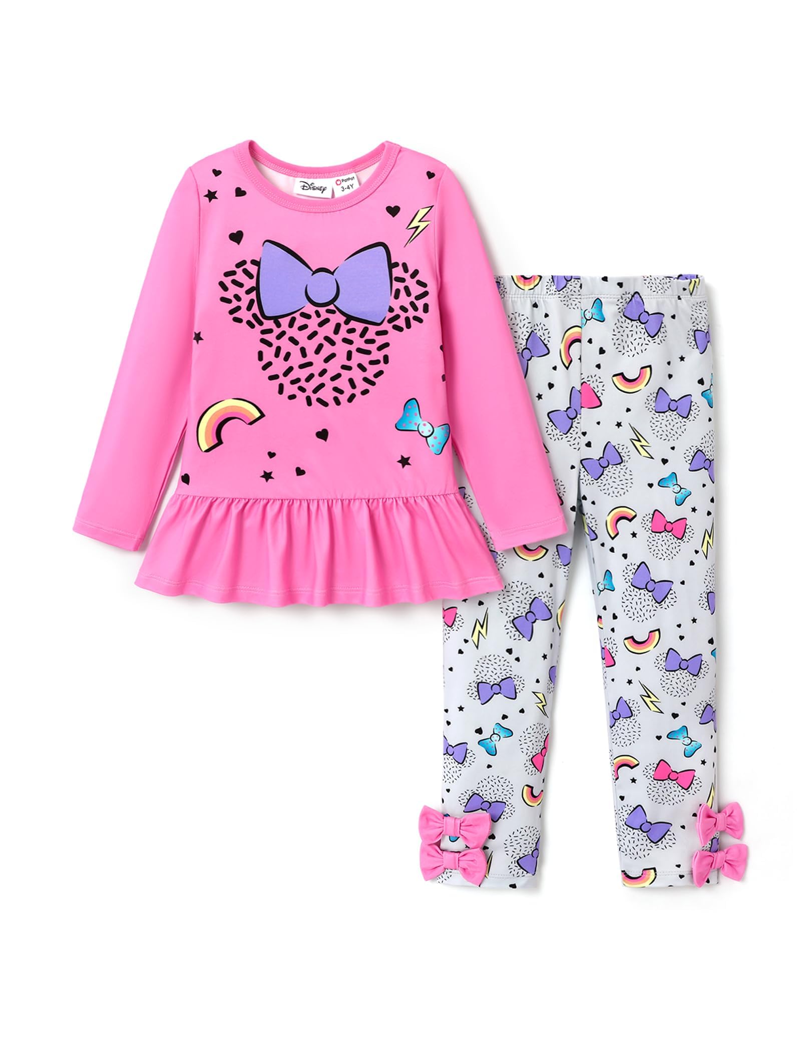Disney Toddler Girls Clothes Long Sleeve Shirt Leggings 2pcs Outfits Set