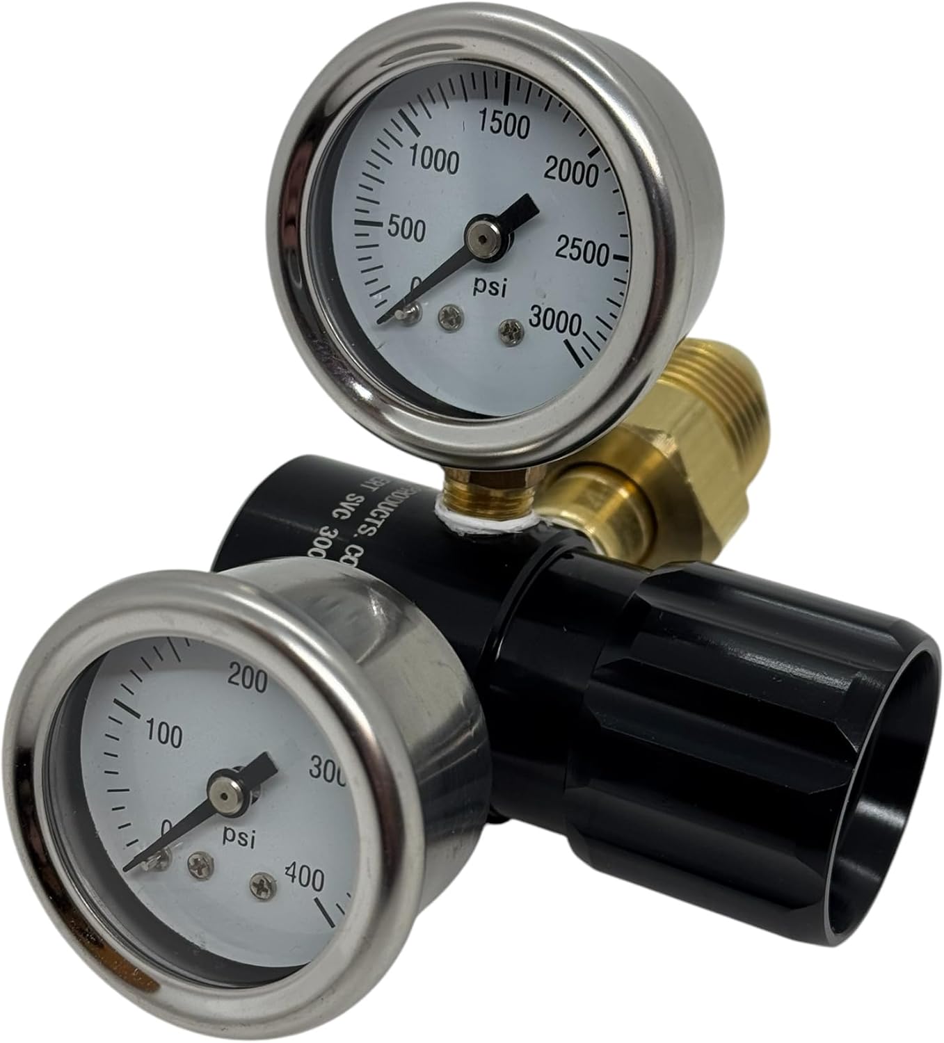 Adjustable High Flow 0-250 PSI INERT GAS (NITROGEN, ARGON, HELIUM) CGA580 Regulator for Purging, MIG and TIG, Tires, HVAC, Plumbing or any HIGH FLOW Application