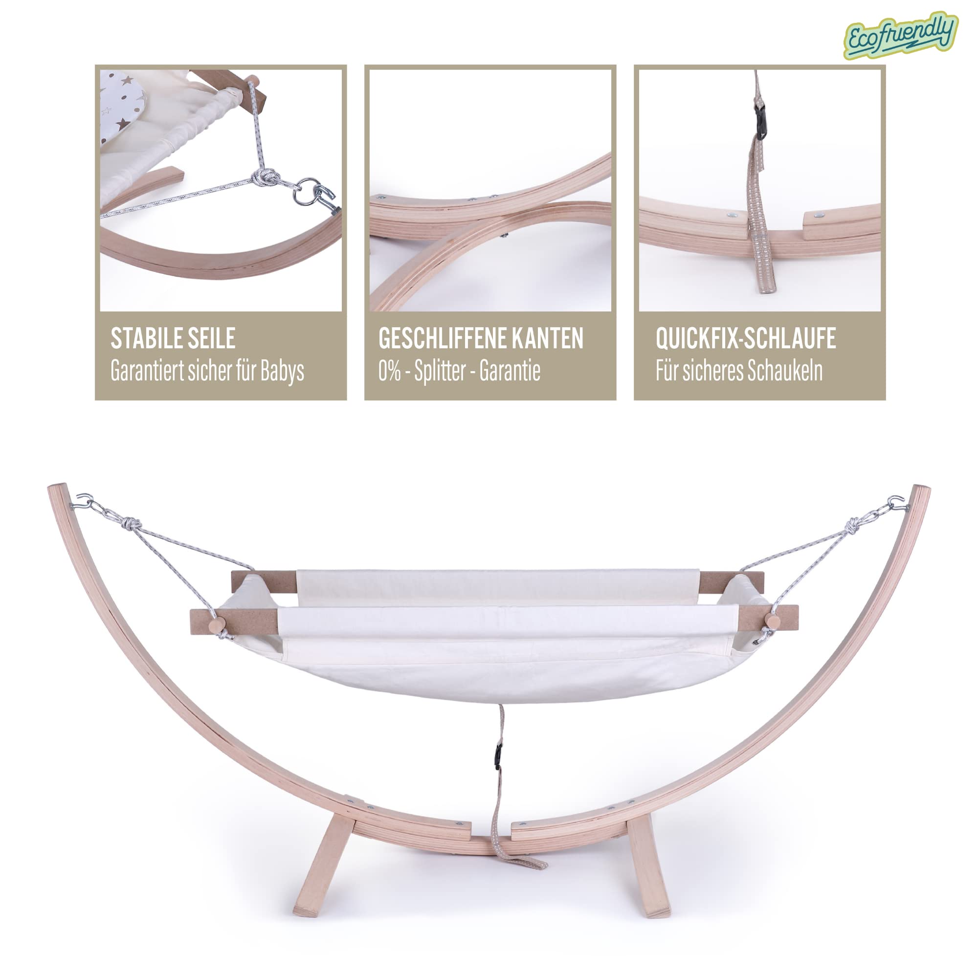 Baby Hammock, Babyhangematte Krippe, Hangematte Für Neugeborene, Neugeboronen Bett, Baby Cradle, Vintage Babyhangematte, Kinderbett, Stubenwagen Für Das Kinderzimmer (Gold)