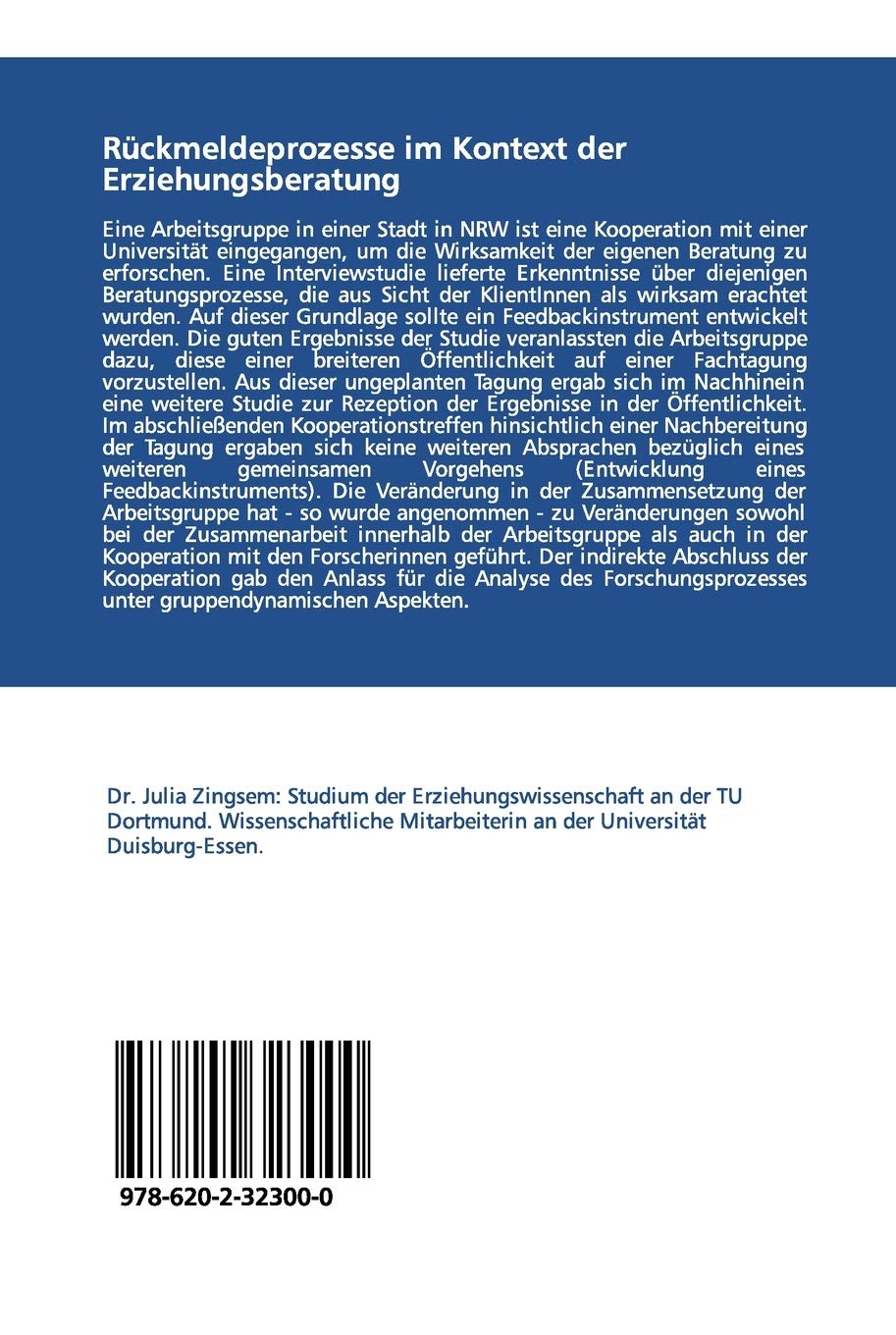 Rückmeldeprozesse im Kontext der Erziehungsberatung: unter besonderer Berücksichtigung der sozialen Dimensionen Öffentlichkeit und Teamdynamik