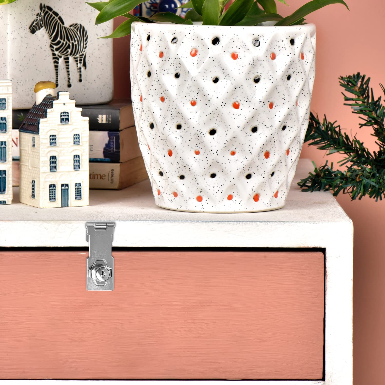 2 Serrature Con Lucchetto Per Cassetti E Armadi - Hasp In Lega Di Zinco, Chiave Inclusa - Foto 10