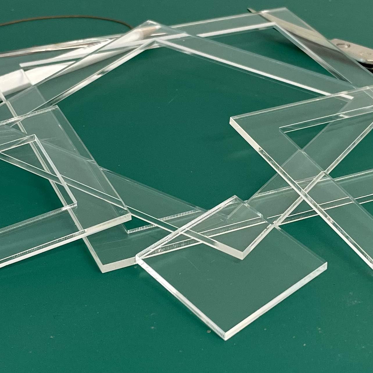 M&G Patchwork Square Patch Work Templates, 5 x Clear Acrylic Quilting Guides, 1-5 inch Sizes