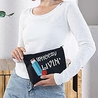 Vista 5 de G2TUP Bolsa de medicamentos para inhalador de asma, inhalador de asma, bolsa de inhalador Wheezy Livin' (Wheezy Livin')
