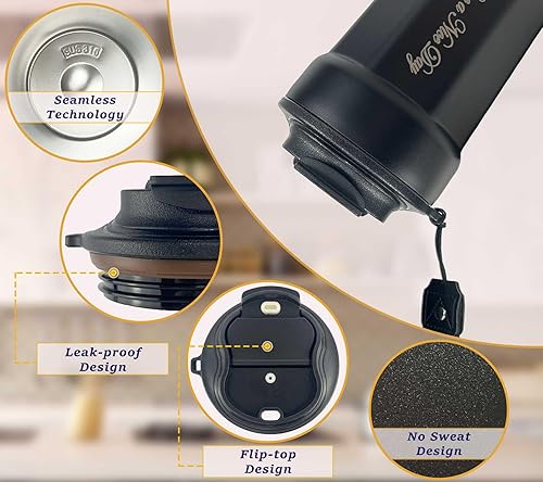 Miniatura 3 de ZK&HX LIFE Cafeteras para acampar de 13 onzas, gotero portátil para verter sobre café, para viajes, camping, oficinas, mochileros, infusor de té