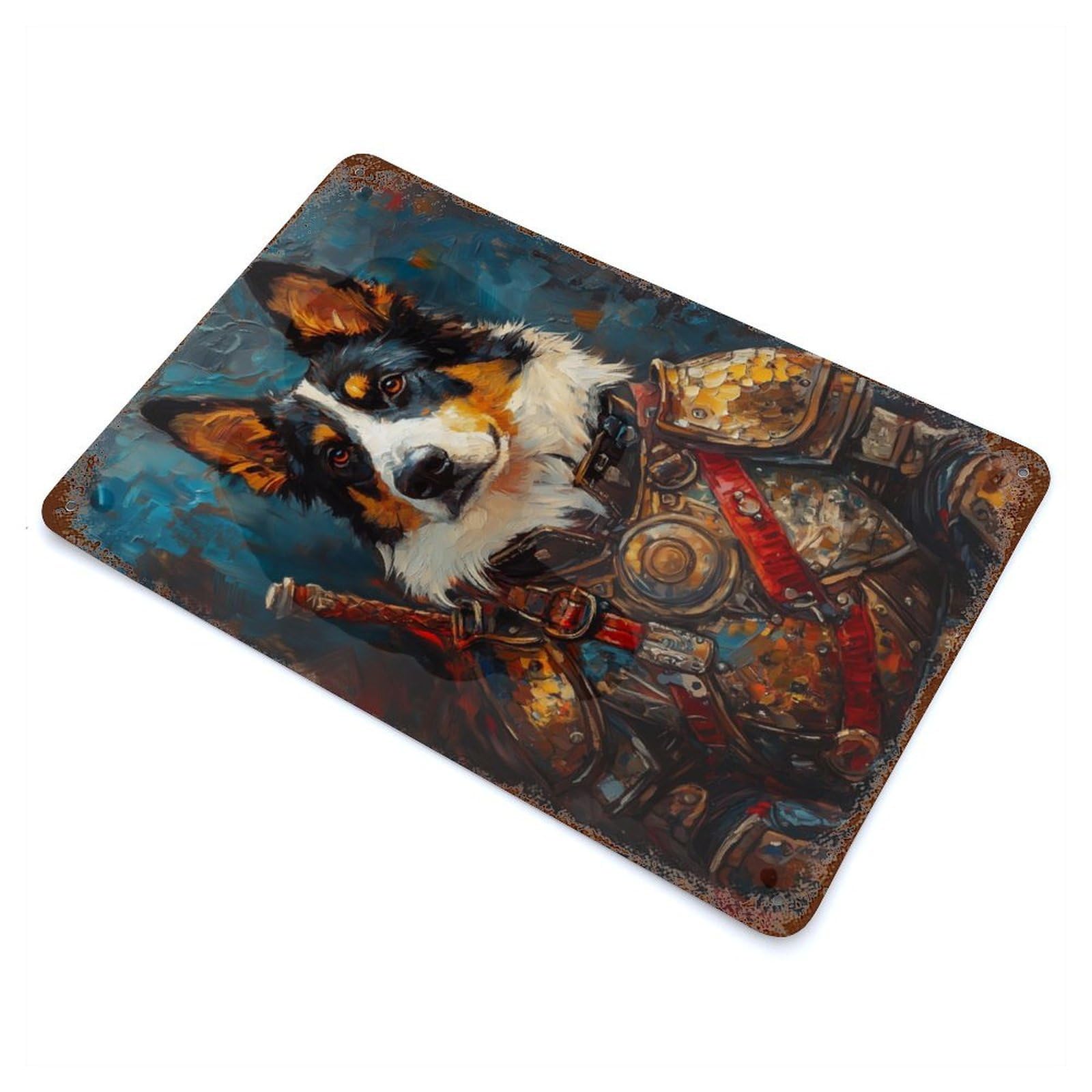 Australian Shepard Protector Vintage Rust Metal Sign 11.8"x7.9", for Pub, Kitchen And Man Cave Decor, Rustic Home Decor