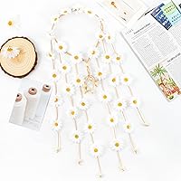 Vista 8 de DOCILA Diademas de flores para mujer, diadema floral hippie bohemia, corona de hadas, boda, fiestas, traje, accesorios para el cabello