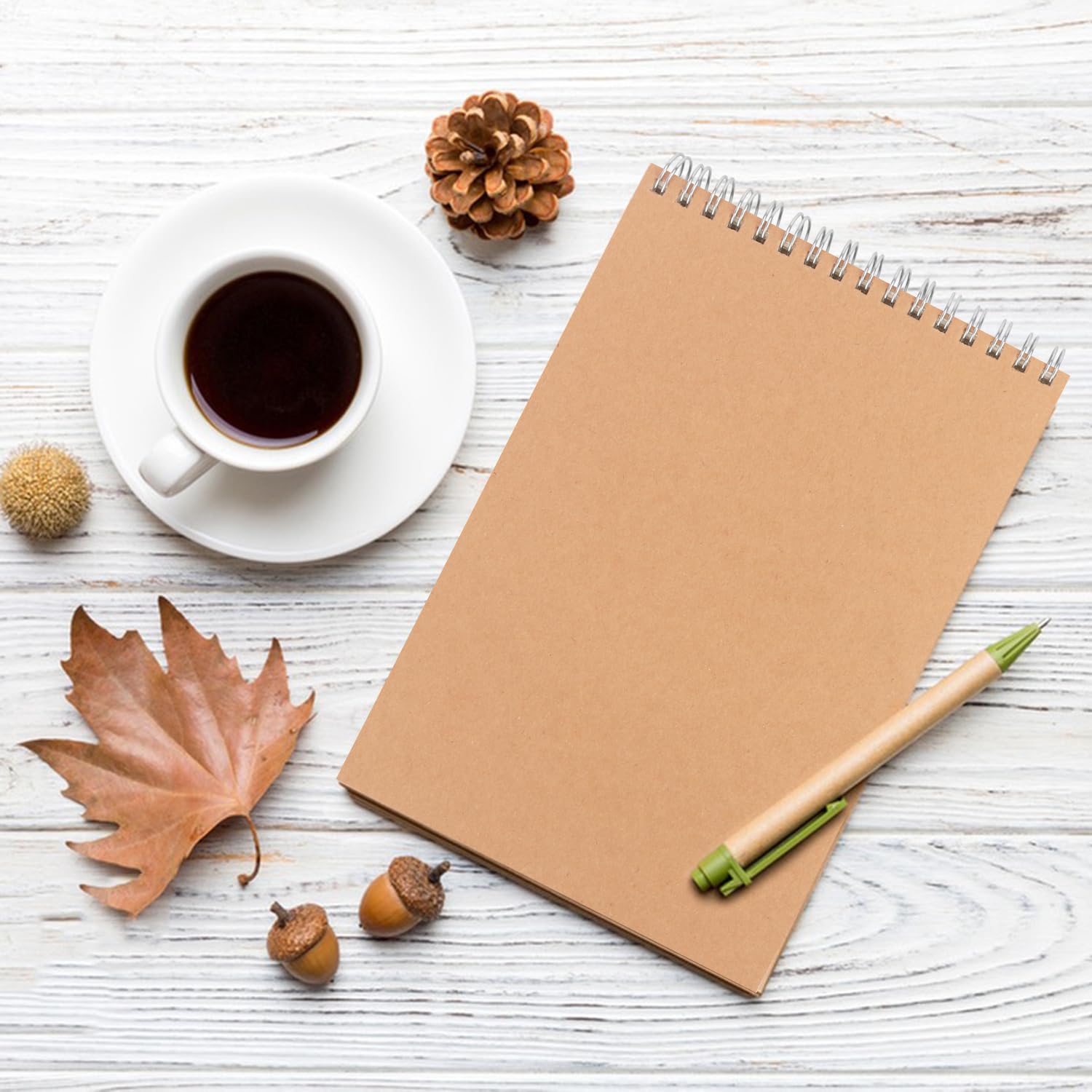 IHDYPPEW Paquete de 20 cuadernos rayados en espiral con parte superior marrón, cuadernos A5 con espiral, versátiles cuadernos medianos para el trabajo, estudio y regalos, suministros de oficina,